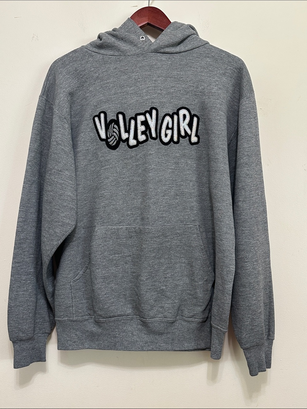Jerzees Gray "Volley Girl" Crewneck Hoodie